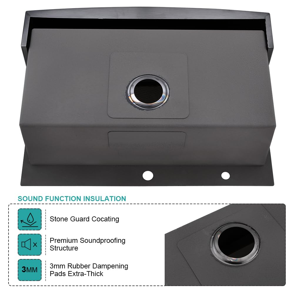 33x22 Drop In Farmhouse Kitchen Sink Black Apron Front Kitchen Sink