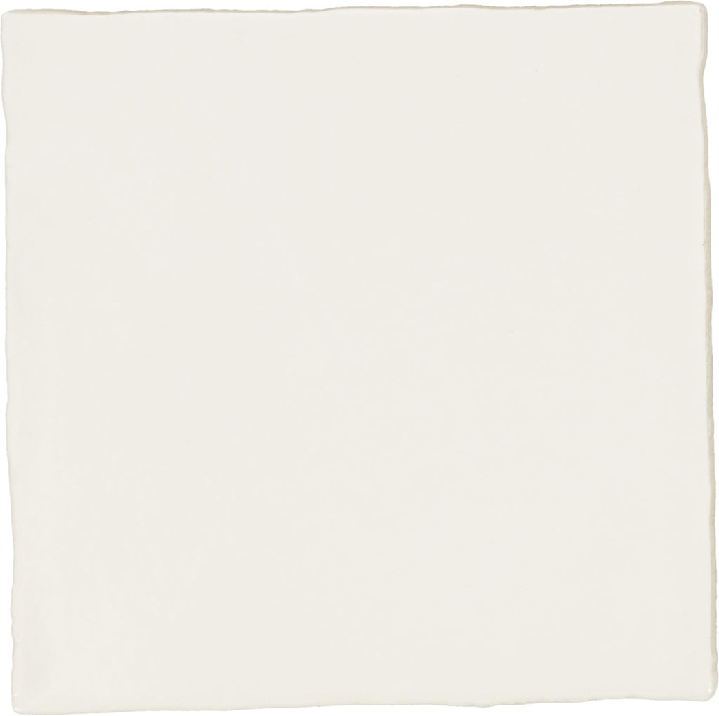 Zellige 4" x 4" Ceramic Wall Tile in Glossy Gesso (7.98 SQFT per Carton) (76 PC per Carton)