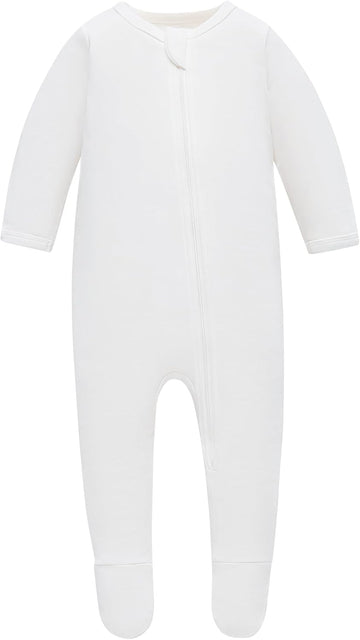 Baby Footed Pajamas, Organic Cotton Zip Sleeper, Long Sleeve