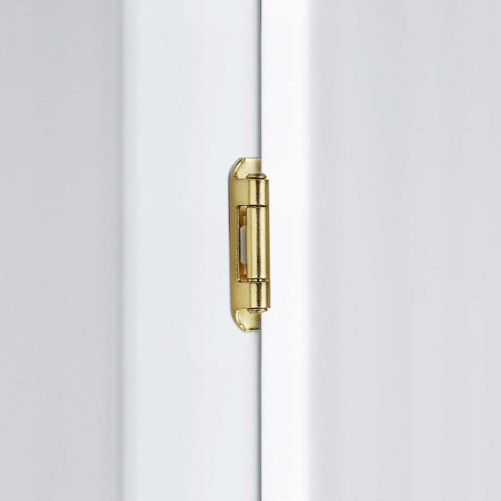 Gold Cabinet Hinges, 1/2 Inch Overlay, 50 Pack(25 Pairs)
