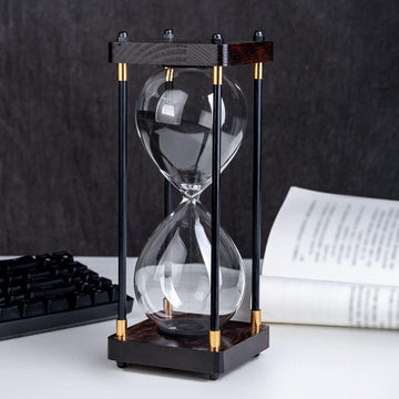 Large Sand Timer, Hourglass Timer 60 Minutes,Vintage Wooden Hour Glass Timer,Modern Home Kitchen Office Decoration