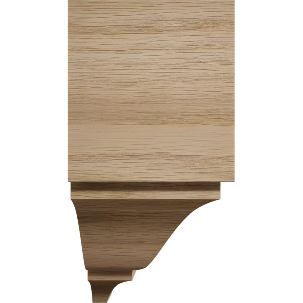2 3/4"P x 5 1/2"W x 5 5/8"H Solid Hardwood Stain Grade Universal Mid Crown Moulding Coupler Block for