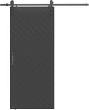 36 in. x 84 in. Sliding Barn Door Modern Door with 6FT Hardware Kit Icluded, Hollow-core Chevron Int