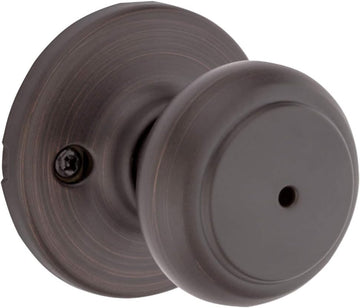Cove Interior Privacy Door Knob with Lock, Door Handle , Venetian Bronze Keyless Turn Lock Doorknob