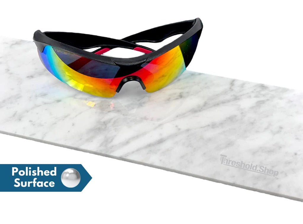 Single Hollywood Carrara Marble Threshold for Floor Transitions (Marble Polished, 5" x 36")