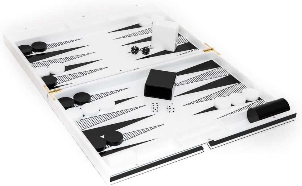 Knickerbocker Avenue Luxury Large Acrylic Backgammon Set 181/4"