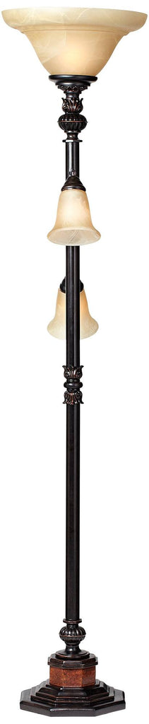 Sonnett 72" Tall 3-Light Torchiere Floor Lamp Living Room