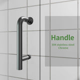 24-26" W x 72" H Frameless Pivot Shower Door with Single 180° Swing Glass Door