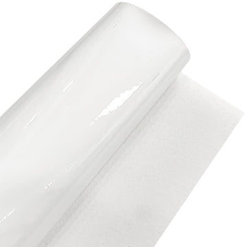 53 x 11.8 Inch 1mm White Smooth Solid Color Leather Roll Glossy Mirrored Faux PU Leather Sheets NEON Shiny Synthetic