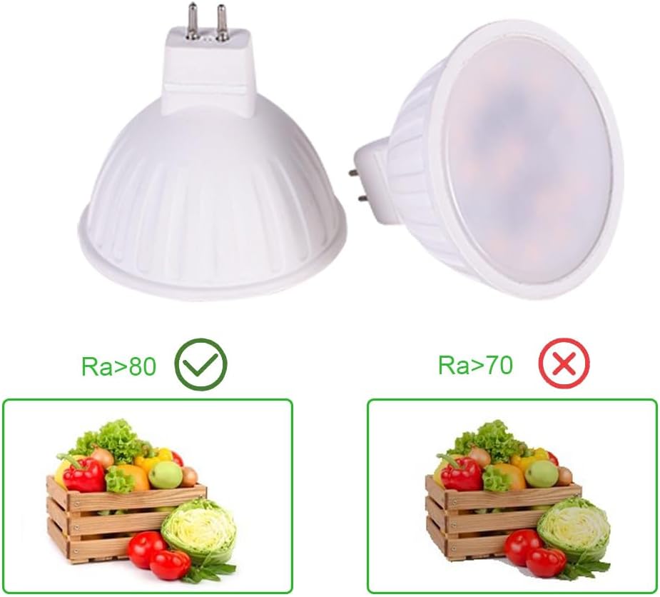 120V Non-dimmable GU5.3 Bulb 5w 2700K Soft White mr16 led spot Light Equivalent to 40w 50w Halogen Bulb for Recessed