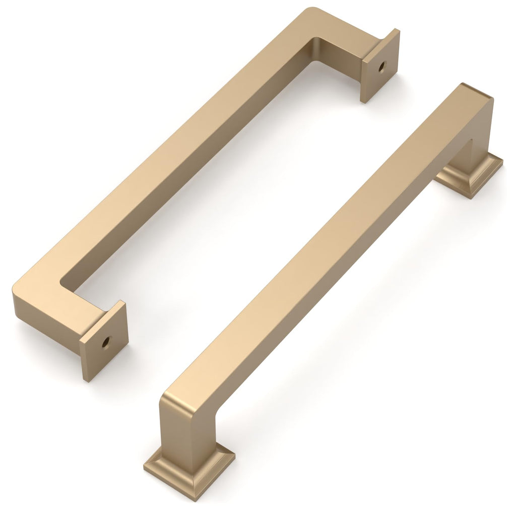 10 Pack Champagne Bronze Cabinet Pulls 5 Inch(128MM) Hole Centers Kitchen Cabinet Handles Cabinet Hardware Kitchen