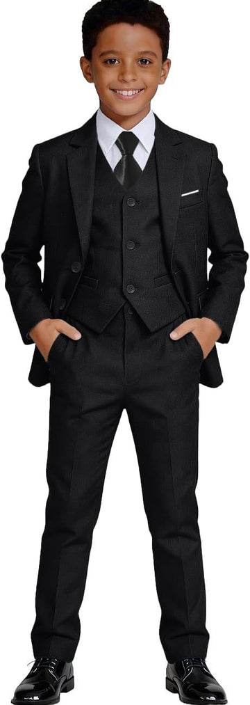 Boys Formal Suit Slim Fit Tuxedo Suits for Kids Ring Bearer Outfit