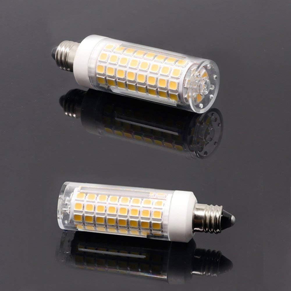 E11 Led,8W Dimmable E11 Mini Candelabra led,80W Halogen Bulb Replacement,800LM,AC110V-130V,JD T3/T4,Warm White