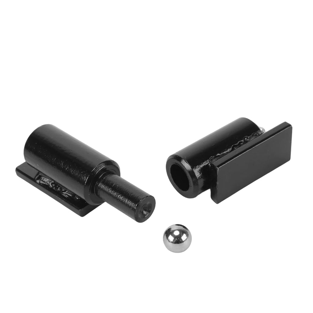 Barrel Gate Hinges, 5 Inch, 450 lbs Load Capacity, Black, 6-Pack