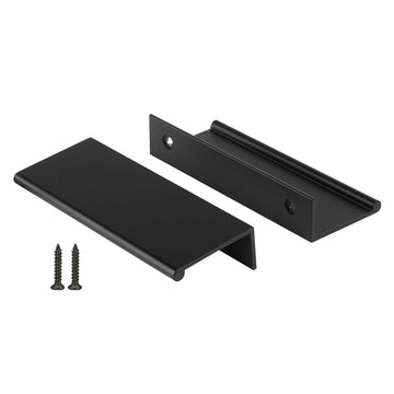 10 Pack Black Cabinet Pulls Kitchen Cabinet Handles 3" Finger Pulls