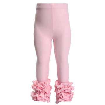 Baby Toddler and Little Girls Cotton Ruffle Leggings
