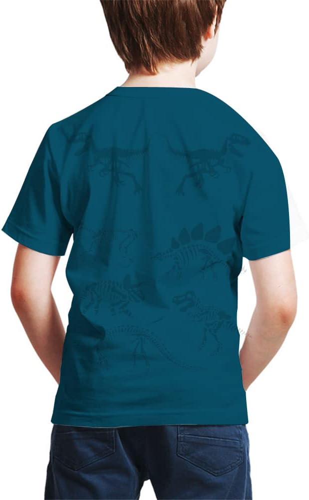 Kids Print 3D Dinosaurs Tees Shirts for Youth Boys Girls