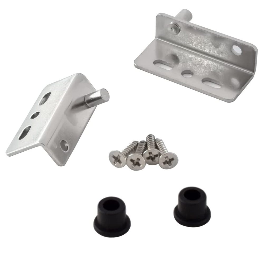 2 Sets Pivot Hinges Silver Heavy Duty Concealed Shaft Door Hinges