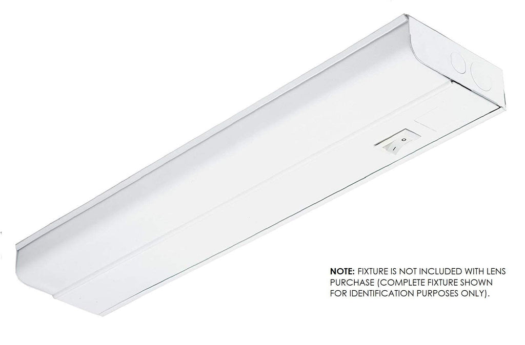 Lighting Under Cabinet Light Cover Replacement | White Ribbed Acrylic Diffuser (for UC8, 48")