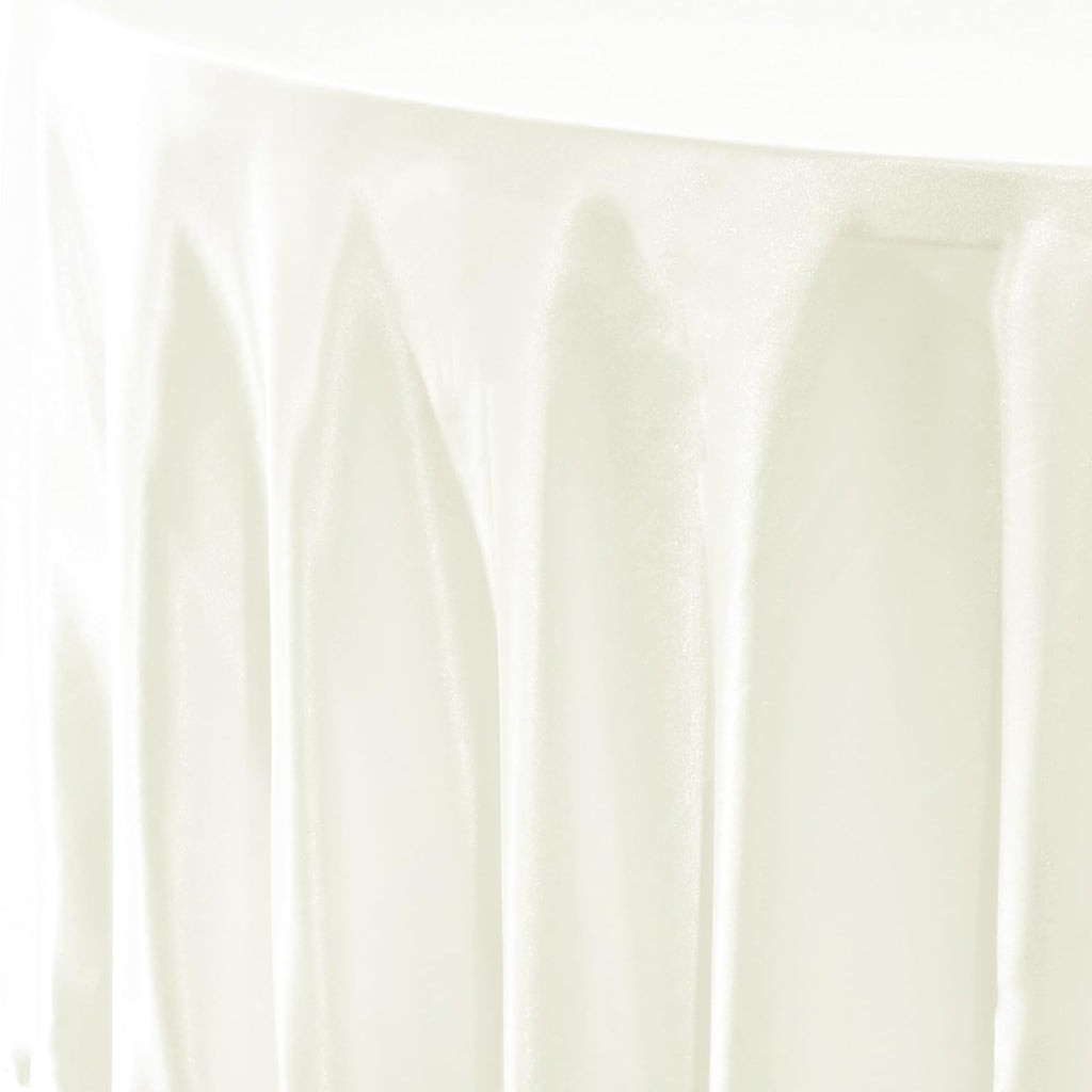 Ivory Satin Tablecloth, 6 Pack 120 Inch, Round Table Cloth Silk