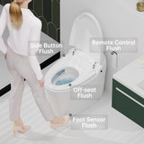 EPLO Smart Toilet,Bidet Toilet Pump-assisted,Blackout Flush,Heated Seat,Dual Auto Flush,Warm Water,Foot Sensor