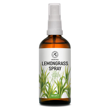 Lemongrass Aromatherapy Spray with Natural Lemongrass Essential Oil 3.4 Fl Oz - Room Mist - Air Freshener - Summer