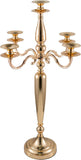 28'' Tall 5 Arm Candelabra Gold Taper Candle Holder Centerpieces, Party, Halloween, Christmas, Event Candelabra