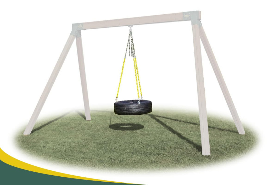 Jungle Gym Heavy-Duty 3-Chain Rubber Tire Swing Seat
