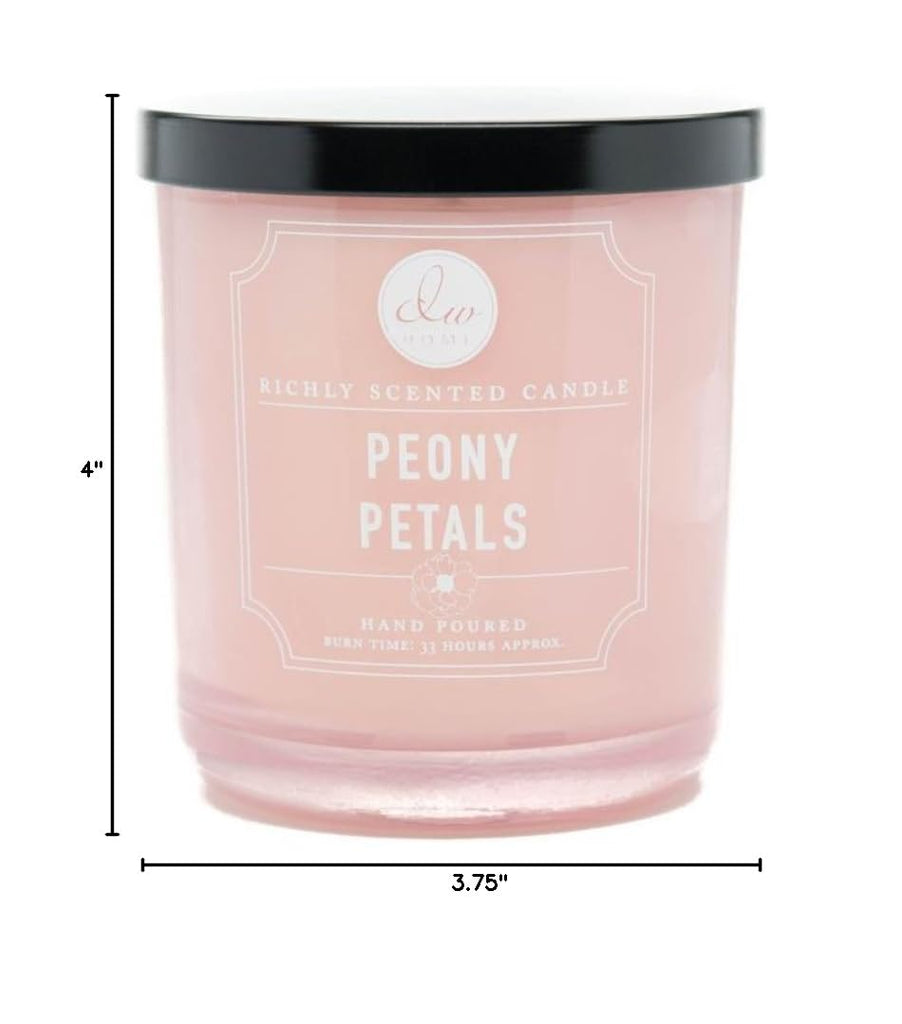 Peony Petals Scented Candle, 9 oz Candle Jar, Up to 33H Burn Time, Floral Scented Candle for Relaxation, Gifting