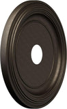 19"OD x 3 1/2"ID x 1 1/2"P Traditional Thermoformed PVC Ceiling Medallion (Fits Canopies up to 11 1/2"), Metallic