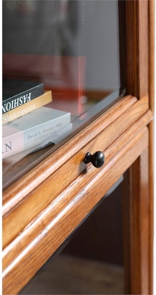 Arts and Crafts Wood Narrow Barrister Bookcase in Cherry