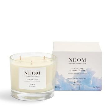 Real Luxury Scented Candle (3 Wick), Lavender & Sandalwood