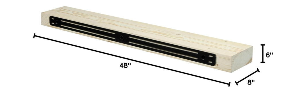 Smooth Timber Floating Shelf - Versatile Wood Mantel & Wall Shelf (Unfinished, 36 in.)