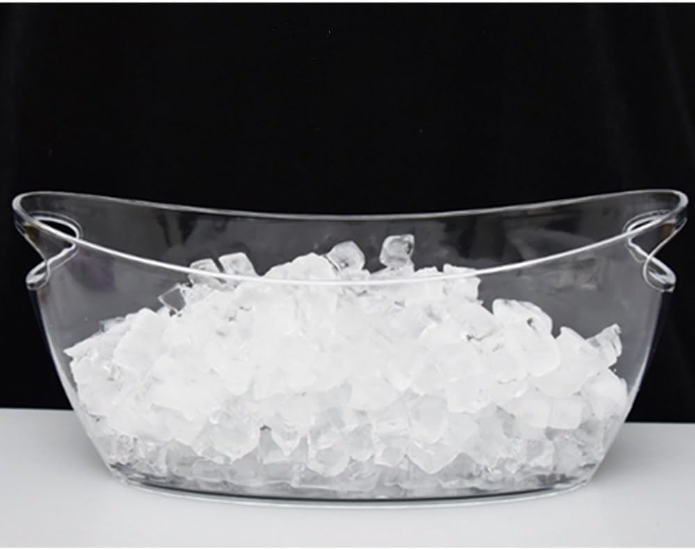 Ice Buckets for Parties, 5.5 Liter Large Clear Acrylic Food Grade Ice Bucket, Mimosa Bar Supplies Beverage Tub