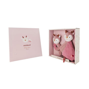 Newborn Baby Gift Pack, Doudou and Sensory Rattle Set, Soft and Safe Comfort Toy, 100% Washable, Ideal for Baby