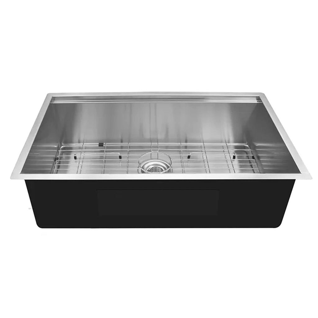 30 inch Undermount Workstation Sink, Stainless Steel Undermount Kitchen Sink 18 Gauge, Handmade Modern Single Bowl