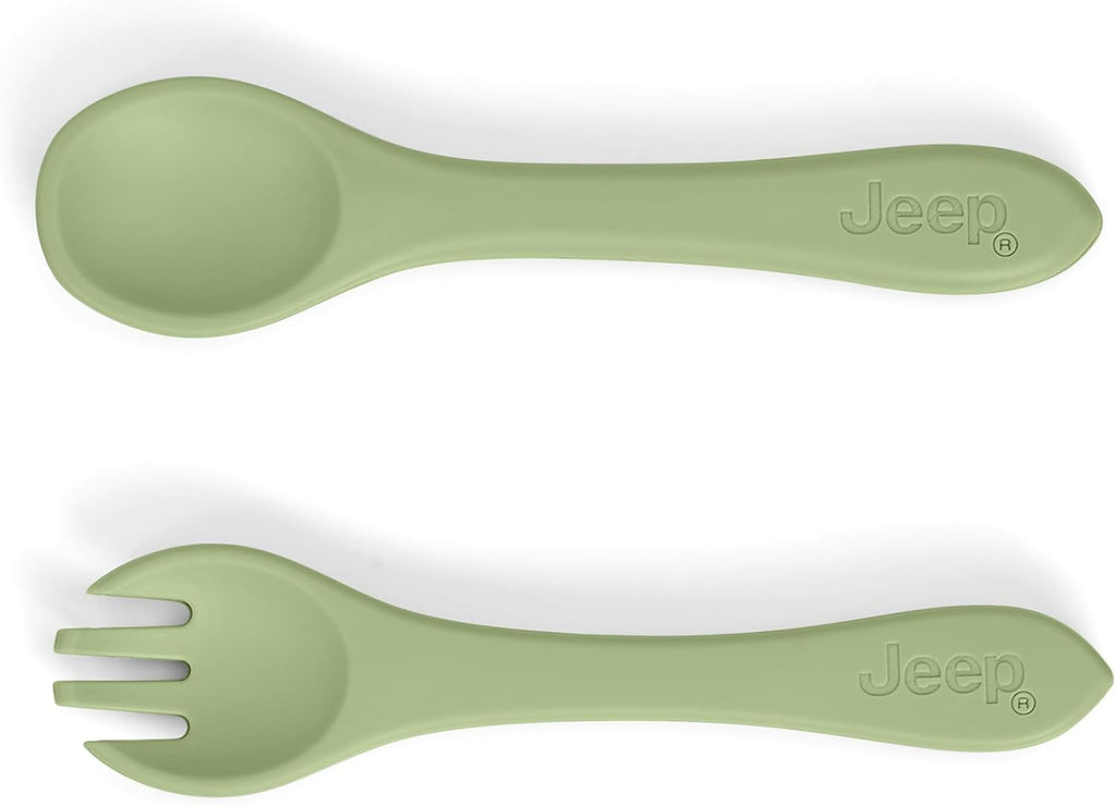 Jeep 100% Silicone Piece Baby Feeding Set by, Light Green