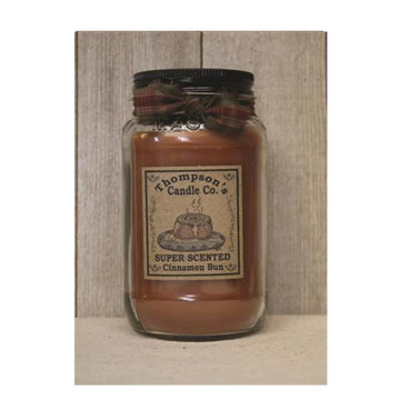 20 OZ Mason Jar Candles- Cinnamon Bun