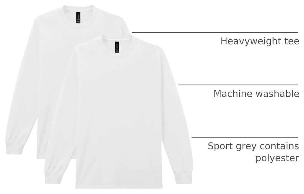 Youth Ultra Cotton Long Sleeve T-Shirt, Style G2400B, Pack