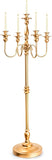 Gold Candelabra, 50'' Tall Floor Candle Holders, 1Pc Metal 5 Arm Candelabra Candle Holder Centerpiece for 5