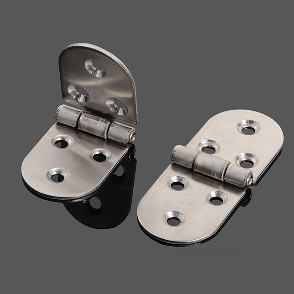 4Pcs 90 Degree Solid Hinge, Cabinet Door Hinges, Flush Cabinet Hinges, with Screws (Silver)