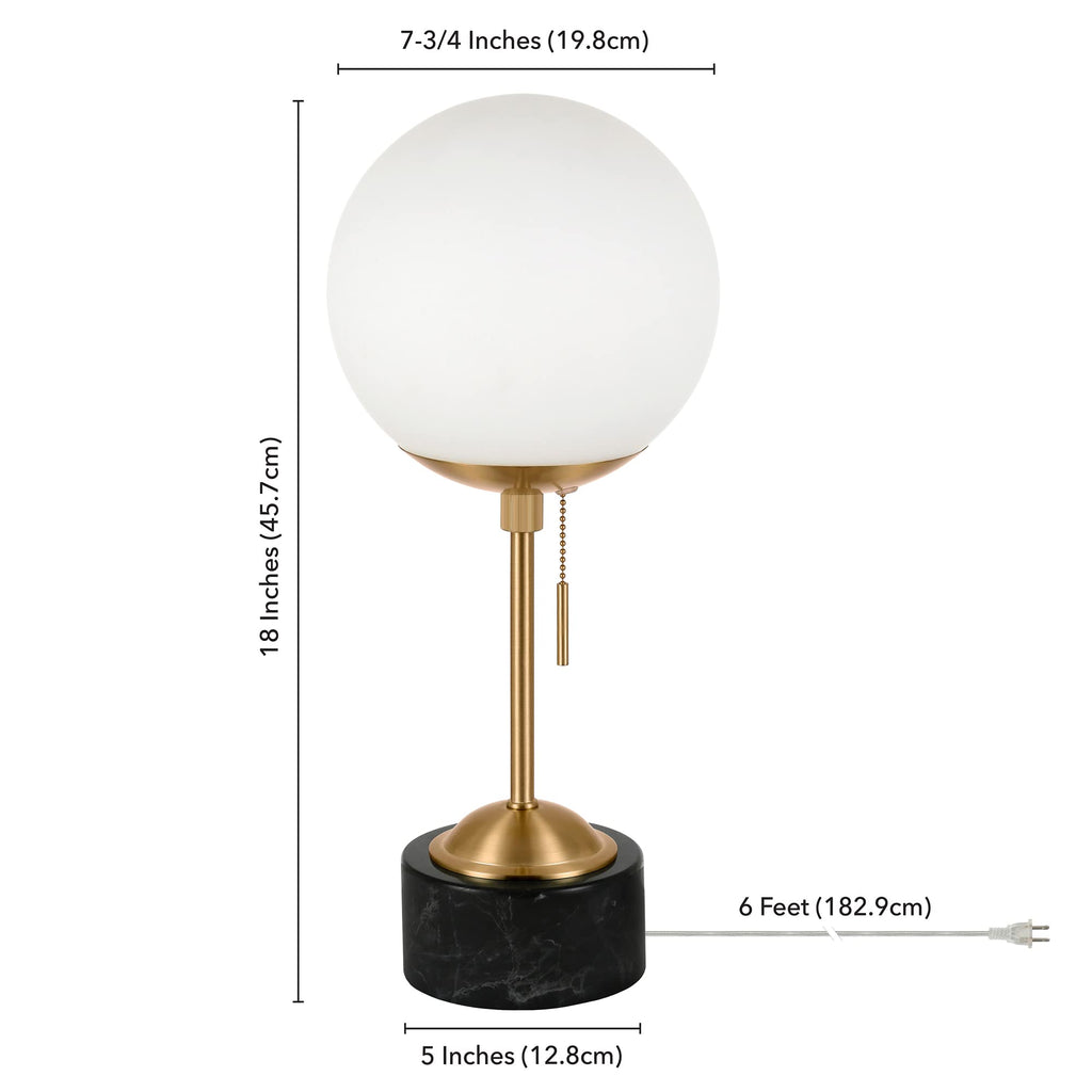 18" Modern 1-Light Table Lamp, Gold