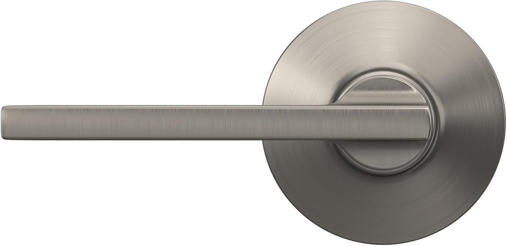 F10 LAT 619 Latitude Door Lever, Hall & Closet Passage Lock, Satin Nickel