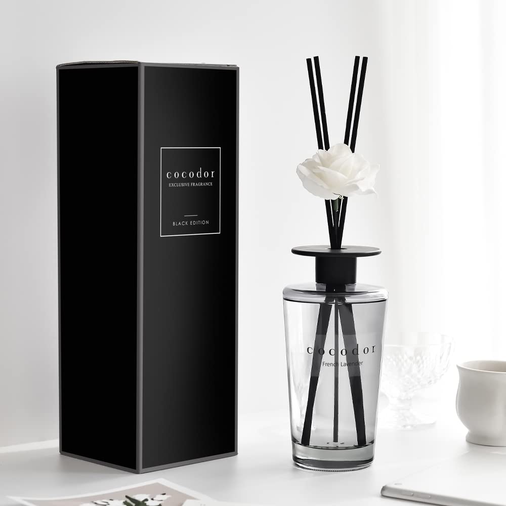 White Flower Reed Diffuser / Garden Lavender / 1 Pack / Home & Office Decor Aromatherapy Diffuser Oil Gift Set