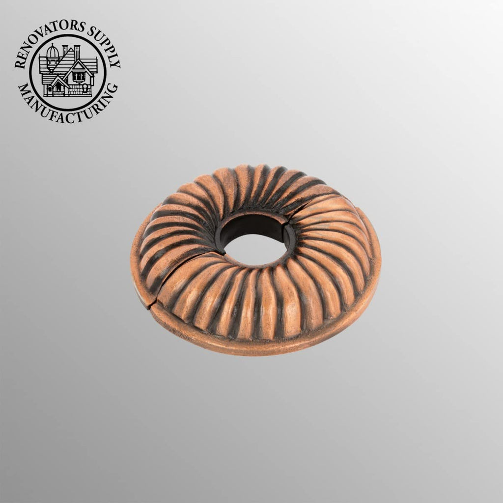 3.13 in OD Aluminum Escutcheon Plate 1/2 in IPS Copper