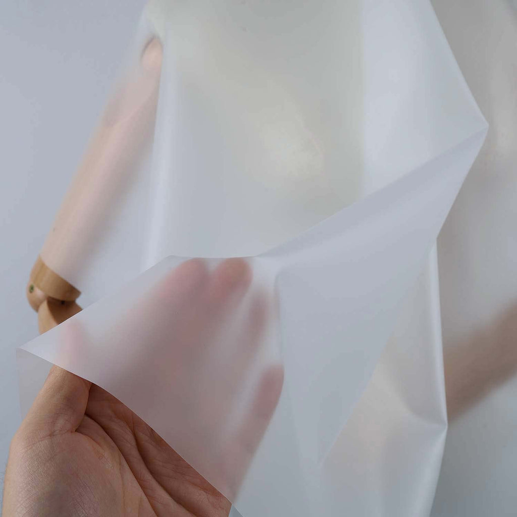 8mil Thickness Frosted TPU Fabric Matte Translucent Film Windproof Waterproof Raincoat Dress Creative Designer's