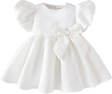 Baby Girls Black Satin Formal Dress