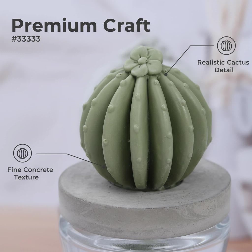 Reed Diffuser Set Ceramic Cactus Fragrance Diffuser-White Flower 3.38 fl oz (100 ml), Home Fragrance Reed Diffuser
