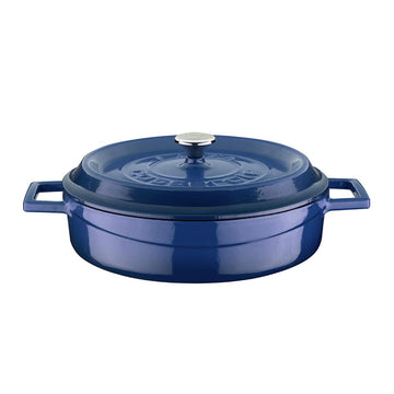 Signature Enameled Cast-Iron Multi-Purpose Braiser Oven - 2-1/2 Quart, Cobalt Blue