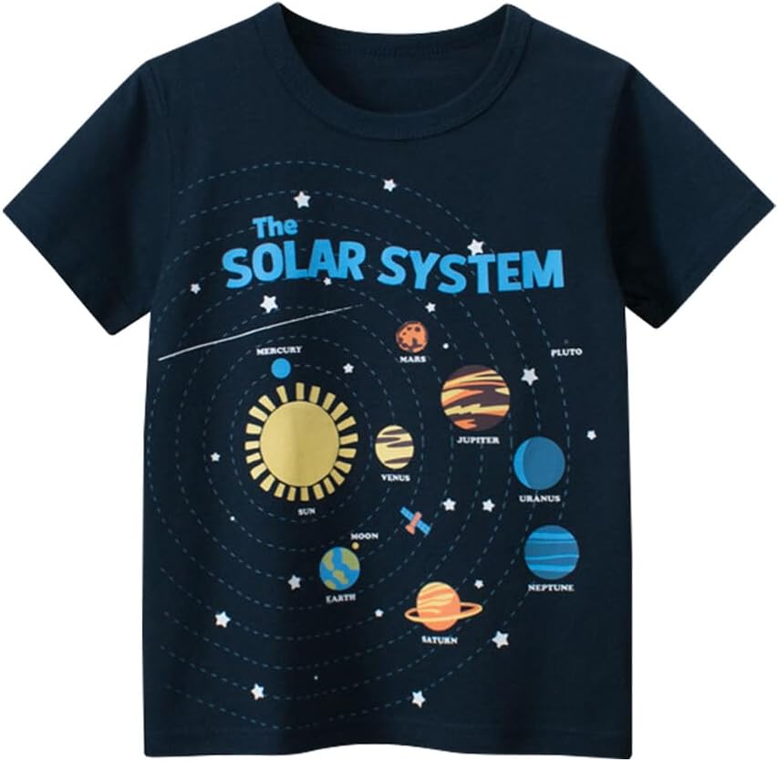 Boys' Pack Excavator Short Sleeve Crewneck T-Shirts Top Tee Toddler Boys' Value Pack Cotton T-Shirt